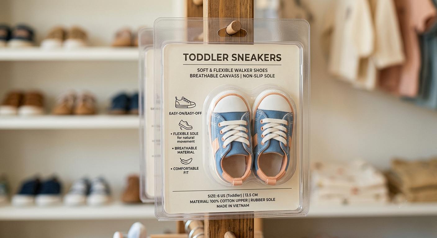 Children's shoe packaging