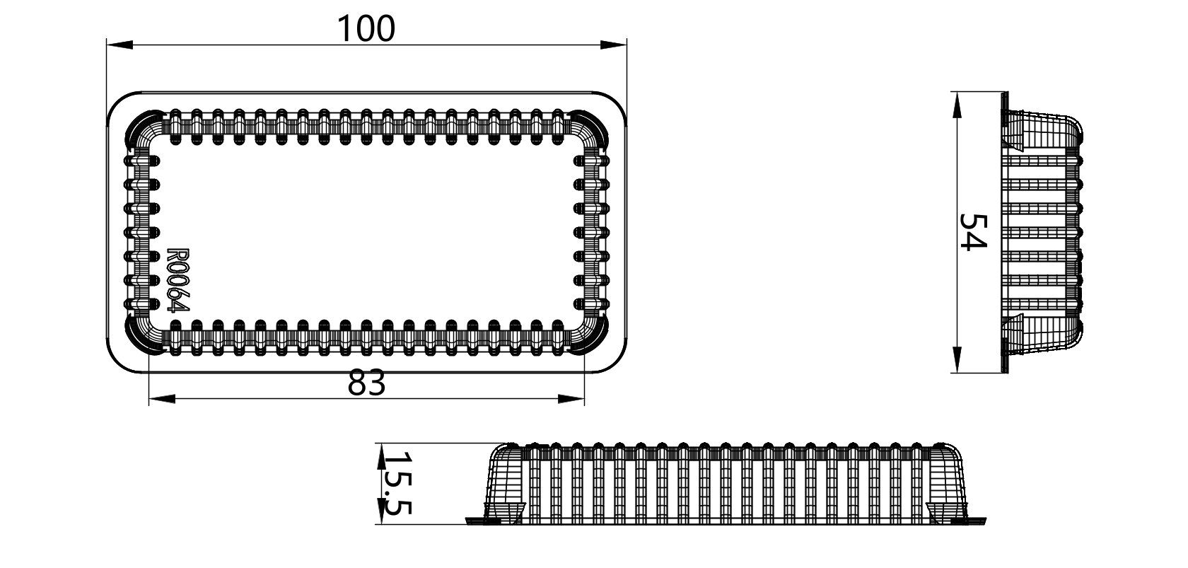 Custom cavity structure for Lightweight PET Tray