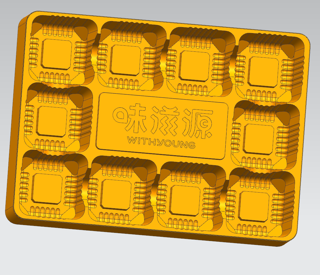 Custom cavity structure for Small Snack Tray