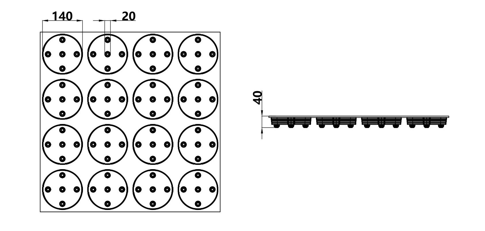 Custom cavity structure for Cookie Insert Tray