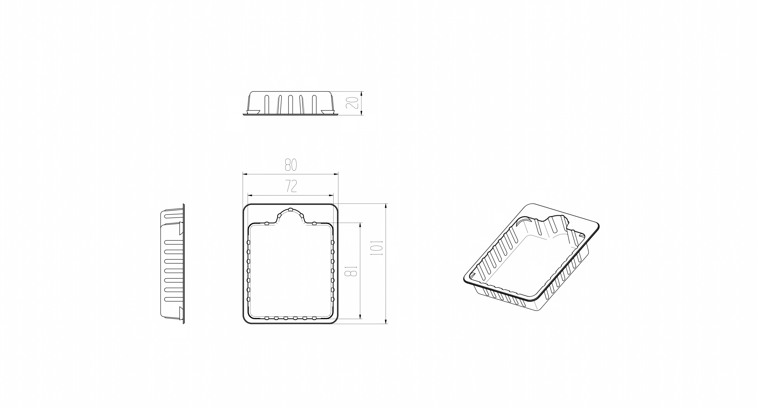 Custom cavity structure for Crispy Seaweed Tray