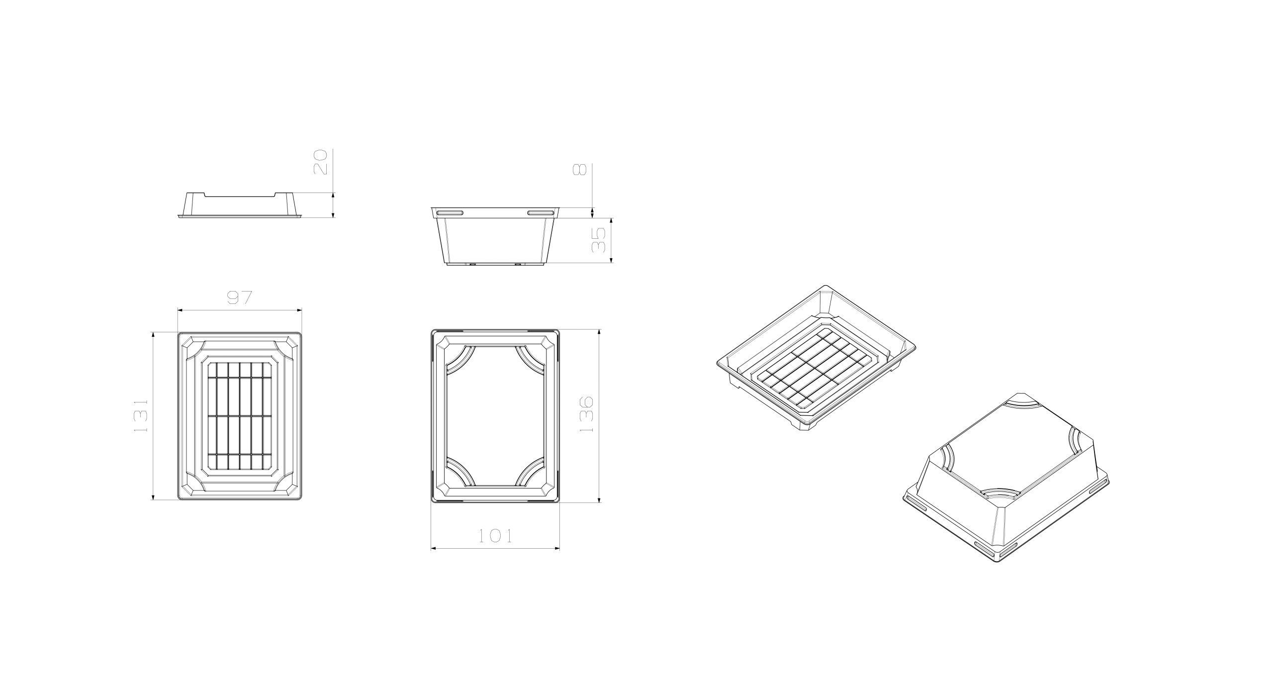 Custom cavity structure for PET Tray With Lid