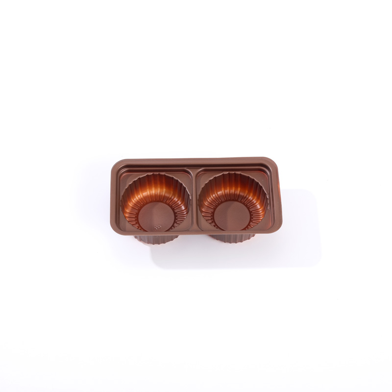 Two Cavity Brown Tray
