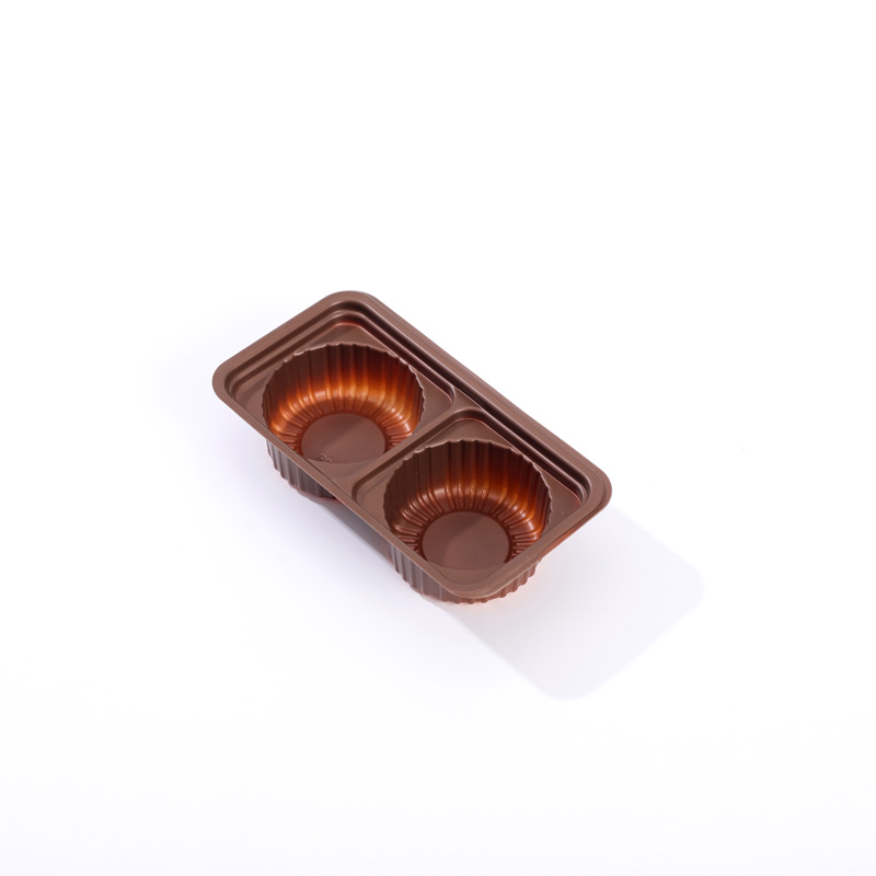 Two Cavity Brown Tray