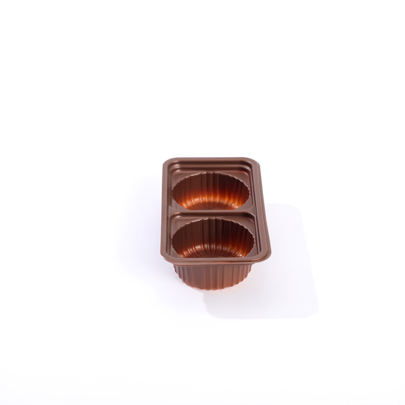 Two Cavity Brown Tray