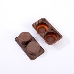 Two Cavity Brown Tray