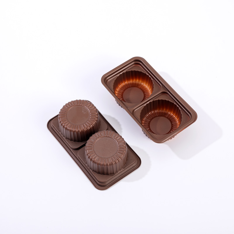 Two Cavity Brown Tray
