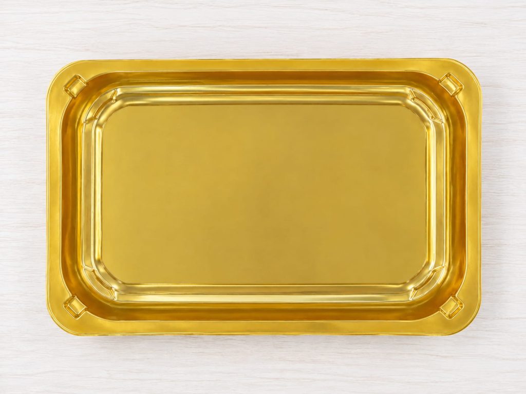 Goldfarbene Lachsschale