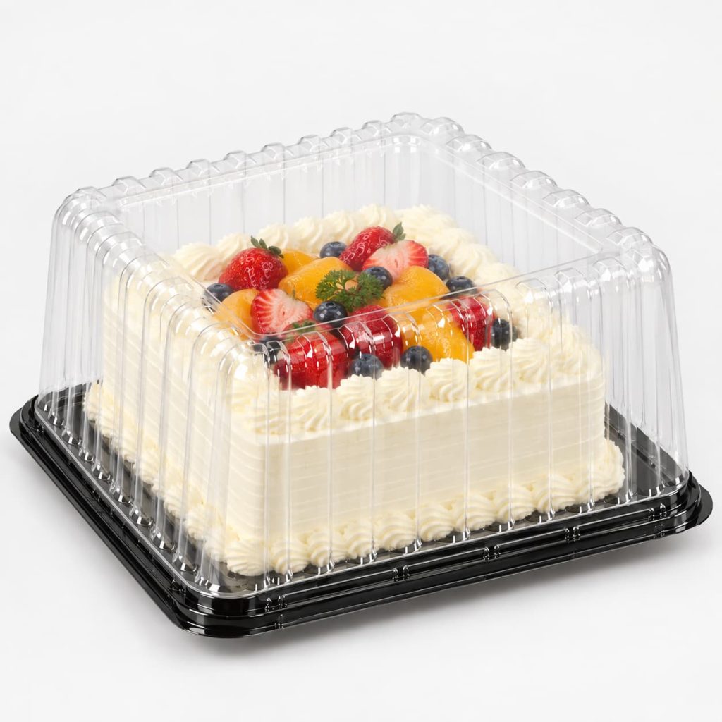 Square cake container